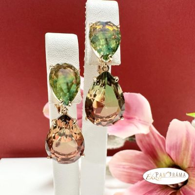  18K Gold Filled kristályos Fülklipsz - Leah autumn