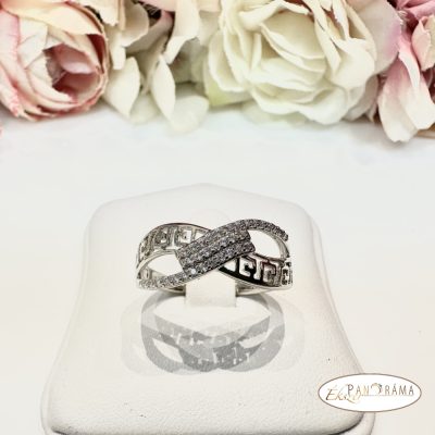 White Gold Filled kristályos gyűrű - Romelia