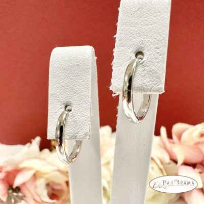 Antiallergén, White Gold Filled, kis karika fülbevaló - Alexa white 15