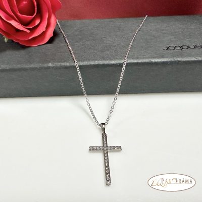  White Gold Filled kereszt medálos nyaklánc - Christy 