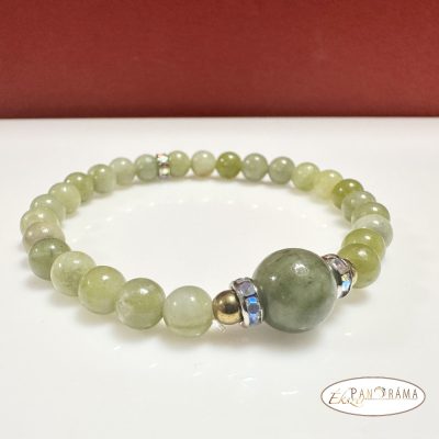 Ásványkő Karkötő szerpentin zöld - 6 és 10 mm