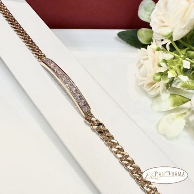 18K Gold Filled karkötő - Elisa rózsaszín 