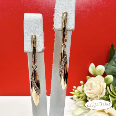 18K Gold Filled, antiallergén lógós fülbevaló - Jáhel