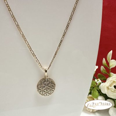 18K Gold filled medálos nyaklánc kristályokkal - Marinette 50