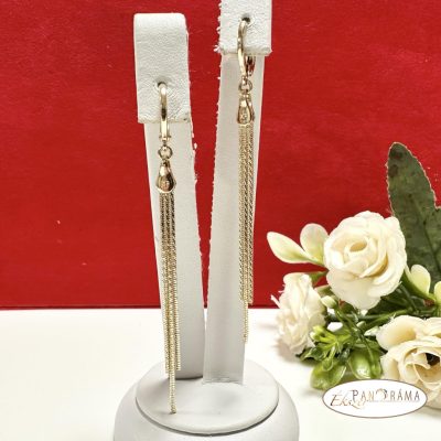 18K Gold Filled, antiallergén lógós fülbevaló- Sztafani