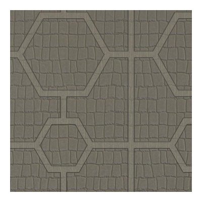 Barna bőr hatású hatszög mintás tapéta