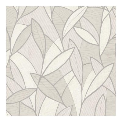 Allure - Szürke színű levél mintás tapéta AL26230