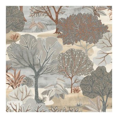 Allure - Barna krém színű Park mintás tapéta AL26251