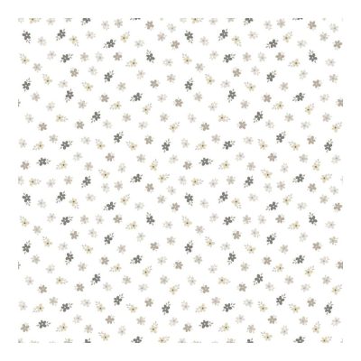 Happy - Kis virágos szürke és krém színű tapéta 14842