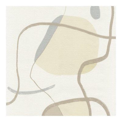 Interior - Fehér alapon absztrakt krém színű tapéta 73202