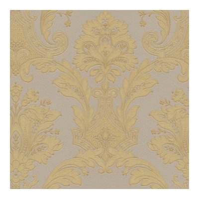 Tradizione - Arany színű virág díszes bézs tapéta Z21728