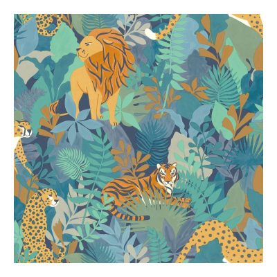 Dream - Állatvilág mintás kék tapéta 13073