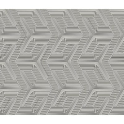 Lamborghini 3 - Szürke geometriai mintás olasz tapéta Z12811
