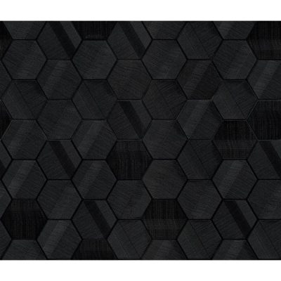 Lamborghini 3 - Fekete hexagon mintás olasz tapéta Z12825