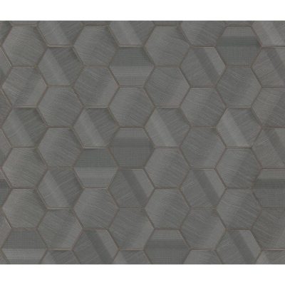 Lamborghini 3 - Szürke hexagon mintás olasz tapéta Z12827
