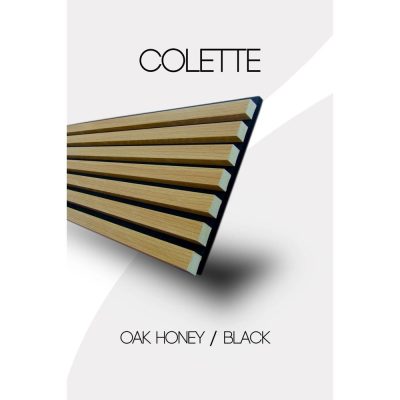 COLETTE Oak Honey/Black akusztikus falpanel