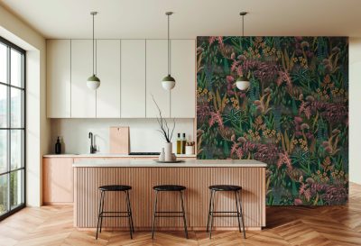 Feature Walls - Páfrányerdő arany-barna tapéta 2,12x2,8m 