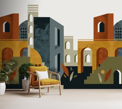 Feature Walls - Városi mozaik tapéta 2,65x2,8m 