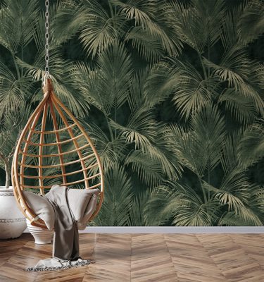 Feature Walls - Óriás pálma leveles zöld tapéta 2,12x2,8m 