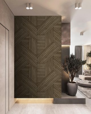 Feature Walls - Geometrikus barna tapéta 2,12x2,8m 