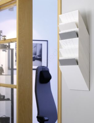 Prospektustartó fali A4 fekvő FLEXIBOXX 6 rekeszes - fehér (1709785010)