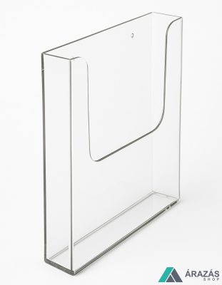 Prospektustartó A5 plexi fali szórólaptartó