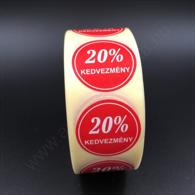 30mm körcímke -20% kedvezmény