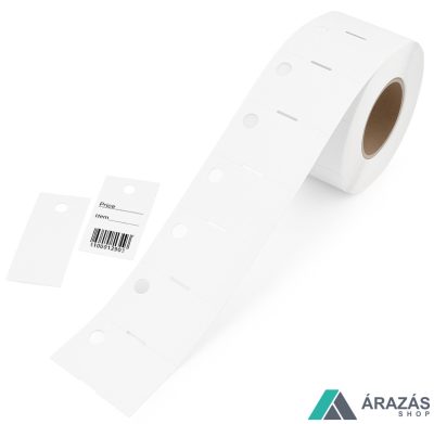 Függő etikett PVC 50x40 mm - időjárásálló etikett - nem öntapadós (10mm függesztő lyuk)