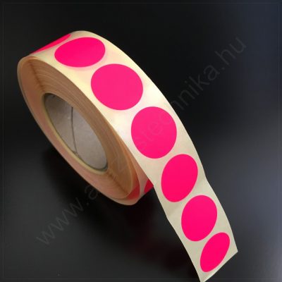 20mm körcímke FLUO PINK (1.000 db/tek)