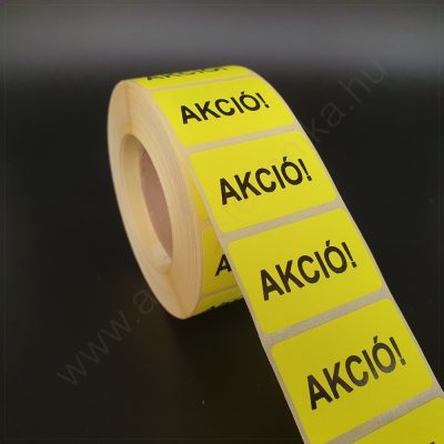 35x23 mm - AKCIÓ - FLUO CITROM visszaszedhető ragasztóval (1000db)