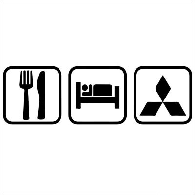 Eat Sleep Mitsubishi matrica