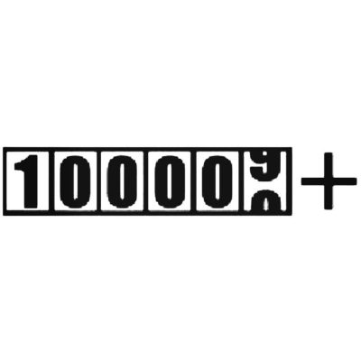 100000+ - Szélvédő matrica