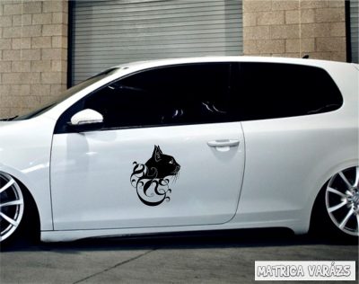 Figyelő macska tuning (1db) matrica 