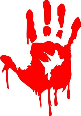 Horror véres kéznyom bal tuning matrica