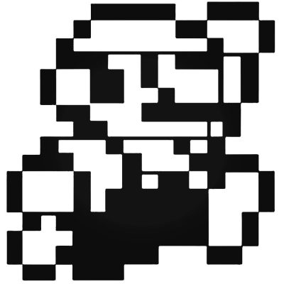 Mario 8-bit "1" matrica