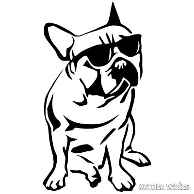 Francia bulldog matrica 3