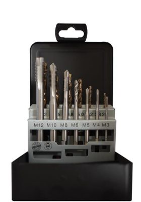 ABRABORO Gépi menetfúró klt. M3-M12 HSS-E + magfúró