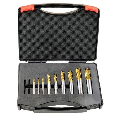 Ujjmaró készlet, 4 élű, 9 részes HSS TIN, 4-18 mm, ISS