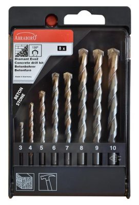 ABRABORO betonfúró klt. 8 részes Diamant EVO2