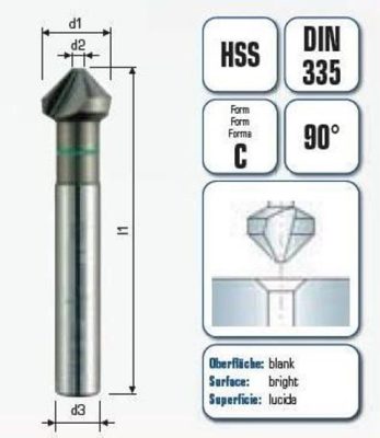 ALPEN Kúpsüllyesztő 6,3 mm HSS