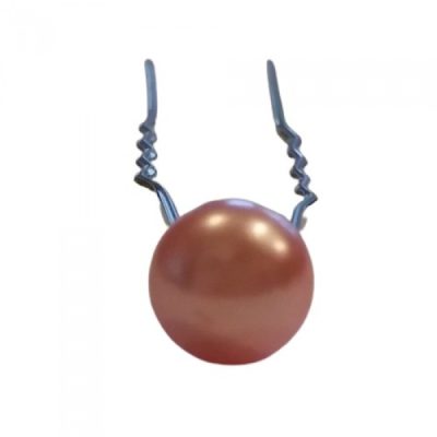 Hair Power rózsaszín gyöngy hajtű, 1 db