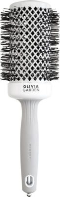 Olivia Garden Expert Blowout Shine White ezüst körkefe 55