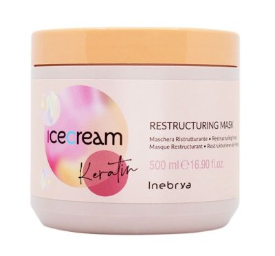 Inebrya Ice Cream Keratin Restructuring hajpakolás, 500 ml