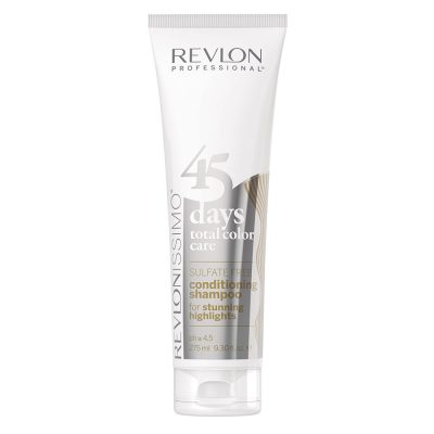 Revlon 45 Days Stunning Highlights szulfátmentes sampon világosított és Ősz hajra hajra, 275 ml