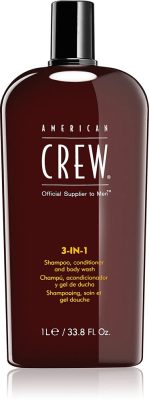 American Crew 3in1 Classic sampon, kondicionáló, tusfürdő, 1 l