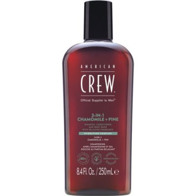 American Crew 3in1 Relaxing sampon, kondicionáló, tusfürdő, 250 ml