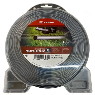 Kramp® fűkasza damil + vágókés ∅ 2.5 mm Titanium Power® kör profil - 81 méter - NL2581TRKR - eredeti minőségi alkatrész*