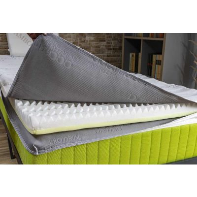 Vitaroll - Akupresszúrás 7 zóna+ 2cm HR EcO hab Kiegyenlítő Fedőmatrac Bamboo huzattal 180x200cm