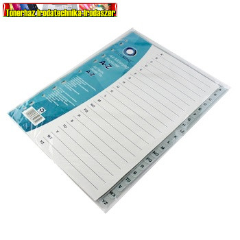 Regiszter műanyag A-Z szürke BR.