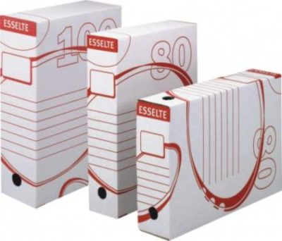 Esselte 128001 (128080) - 80mm archiváló doboz fehér karton